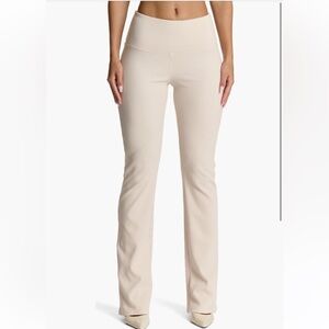 Naked Wardrobe Cream Ribbed Pants